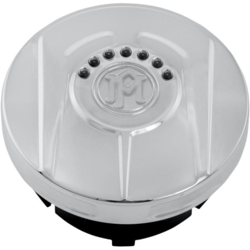 Performance Machine - Performance Machine Scallop Gas Cap With LED Fuel Light - Chrome - 0210-2025SCA-CH