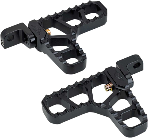 Joker Machine - Joker Machine Adjustable Serrated Heel Footpegs - Black Anodized - 08-62-3B