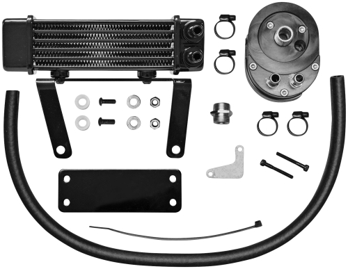 Jagg - Jagg Horizontal 6 Row Oil Cooler - Low Mount - Black - 750-1290