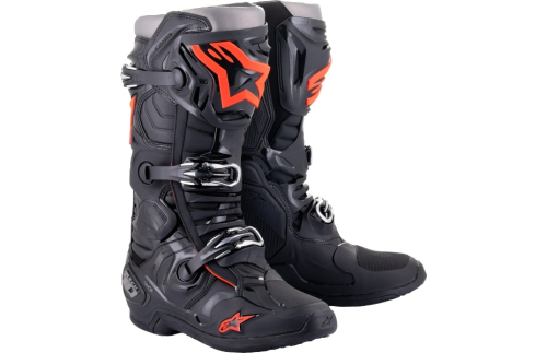 Alpinestars - Alpinestars Tech 10 Boots - 2010020-1030-14 - Black/Red Fluorescent - 14