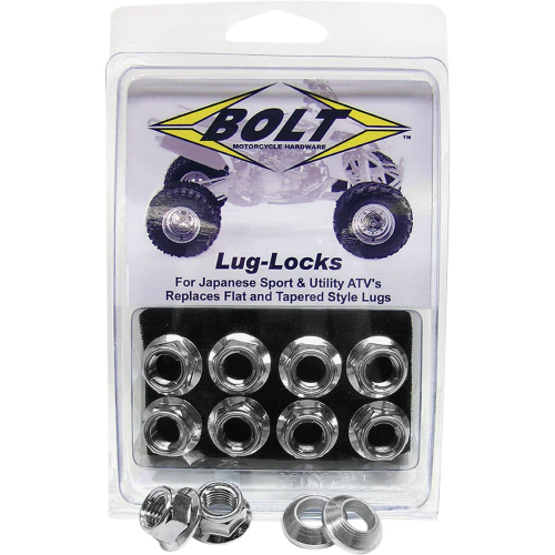 Bolt MC Hardware - Bolt MC Hardware Lug Locks - Silver - 2005-LUG.S