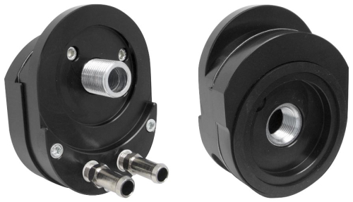 Jagg - Jagg Offset Oil Filter Adapter with T-Stat for Twin Cam and EFI Evolution - 4700