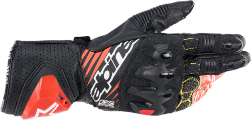 Alpinestars - Alpinestars Racing Professional GP Tech V2 Gloves - 3556622-1231-M - Black/White/Red Fluo - Medium