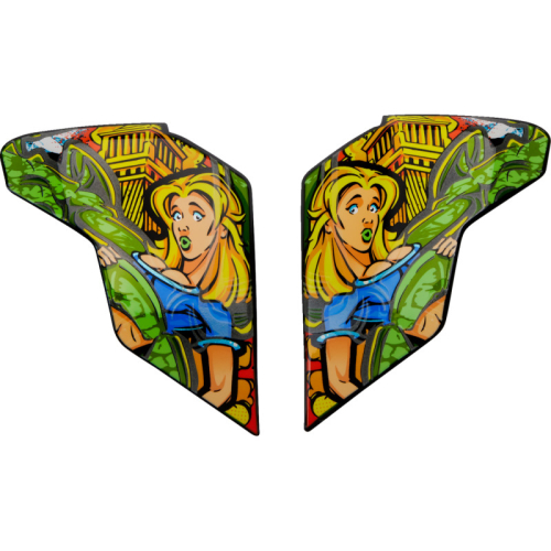 Icon - Icon Sideplates for Airflite Helmets - Bugoid Blitz Blue - 0133-1431