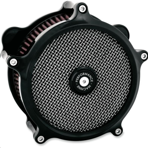 Performance Machine - Performance Machine Super Gas Air Cleaner - Black Anodized - 0206-2150-B