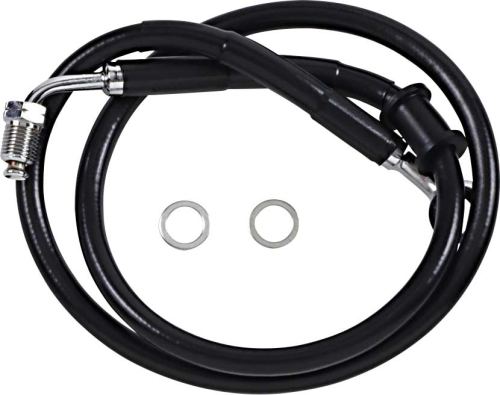 Drag Specialties - Drag Specialties Extended Stainless Steel Front Brake Line Kit - Black Vinyl Coated - 30-3/4in. - 1741-5796