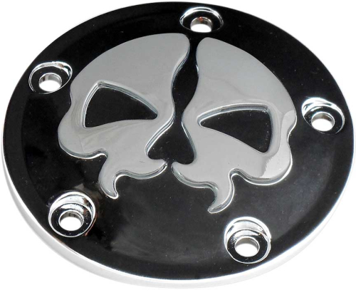 Drag Specialties - Drag Specialties Split Skull Points Cover - Black - 0940-1613