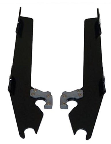Memphis Shades - Memphis Shades Plates-Only Kit for Batwing Fairing - Black - MEK1810