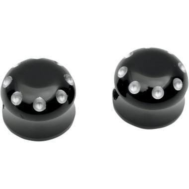 Covingtons - Covingtons Axle Caps - Gloss Black Powdercoat - Front - C0010-B