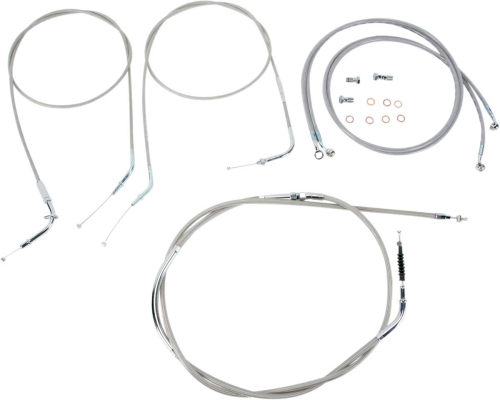 Baron Custom Accessories - Baron Custom Accessories Stainless Cable and Line Kit (+18in.) - BA-8076KT-18