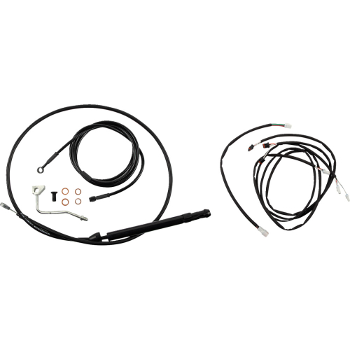 Burly Brand - Burly Brand Extended Cable/Brake Line Kit for 18in. Ape Handlebar - Black - B30-1310