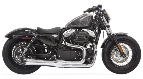 Bassani Manufacturing - Bassani Manufacturing Road Rage II B1 Power Exhaust System with Heat Shields - Chrome - 1X38R