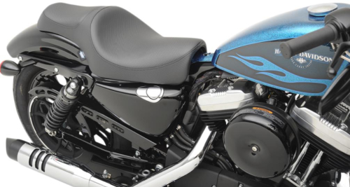 Drag Specialties - Drag Specialties Caballero 2-Up Seat - Faux Carbon Fiber - 0804-0670