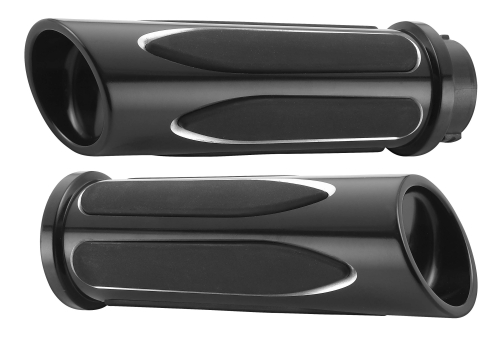 Arlen Ness - Arlen Ness Comfort Grips - Deep Cut - Black - I5011