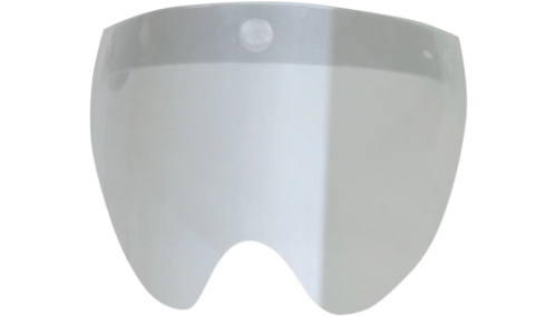 AFX - AFX Vintage 3-Snap Flip Short Face Shield - Silver Mirror - 0131-0091