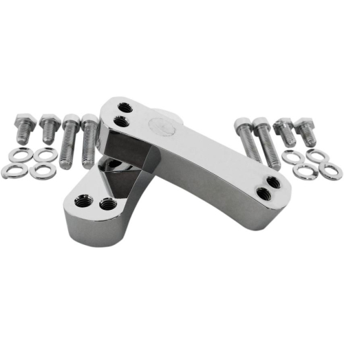 Klock Werks - Klock Werks Tire Hugger Front Fender Mounting Blocks for 16in./17in./18in./19in. Tire - Chrome Finish - KW05-01-4002-C