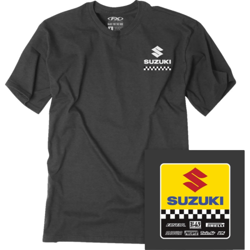 Factory Effex - Factory Effex Suzuki Starting Line T-Shirt - 27-87408 - Heather Charcoal - 2XL
