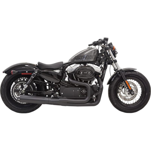Bassani Manufacturing - Bassani Manufacturing Road Rage II B1 Power Exhaust System with Heat Shields - Black - 1X38RB