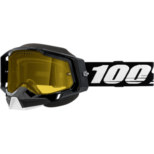 100% - 100% Racecraft 2 Snow Goggles - 50011-00001 - Black / Yellow Lens - OSFM