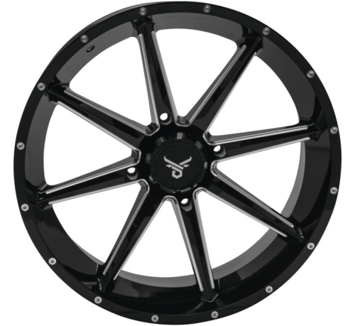 QuadBoss - QuadBoss Slicer Wheel - 20x7 - 4+3 - 4/137 - Gloss Black/Machined - 608592