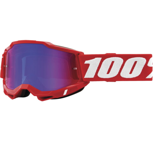 100% - 100% Accuri 2 Goggles - 50014-00005 - Red / Red/Blue Mirror Lens - OSFM