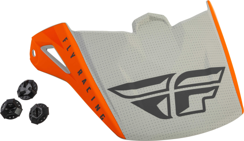 Fly Racing - Fly Racing Visor for Kinetic Straight Edge Helmets - Matte Orange/Gray - F73-88195
