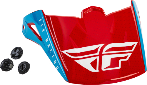 Fly Racing - Fly Racing Visor for Kinetic Straight Edge Helmets - Red/White/Blue - F73-88197