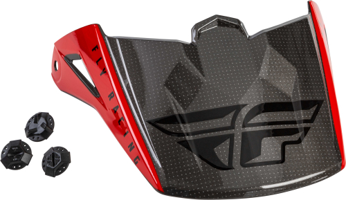 Fly Racing - Fly Racing Visor for Kinetic Straight Edge Helmets - Red/Black/Gray - F73-88198