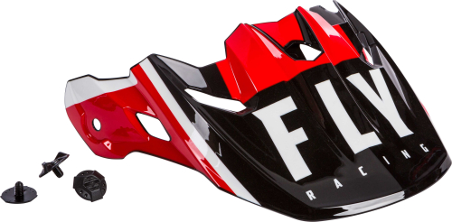 Fly Racing - Fly Racing Visor for Toxin Transfer Helmets - Red/Black/White - 73-88081