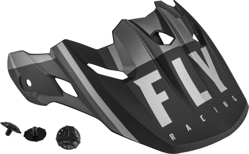 Fly Racing - Fly Racing Visor for Toxin Transfer Helmets - Matte Gray/Black - 73-88082