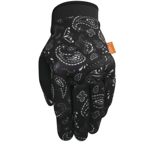 Saints of Speed - Saints of Speed Paisley D30 Gloves - D3-M-BW - Black - Medium