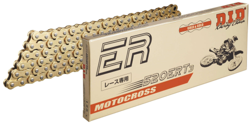 D.I.D - D.I.D 520 ERT3 Series Exclusive Racing Chain - 130 Links - Gold - 520ERT3G-130