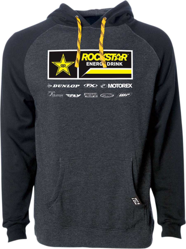 Factory Effex - Factory Effex Rockstar Racewear Hoodie - 24-88624 - Charcoal/Black - Large