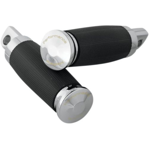 Performance Machine - Performance Machine Contour Male Mount Footpegs - Rubber Wrapped - Chrome - 0035-0083-CH