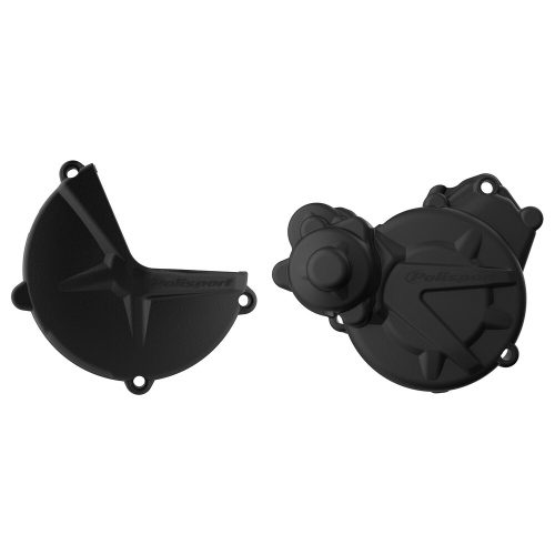 Polisport - Polisport Clutch/Ignition Cover Kit - Black - 91002