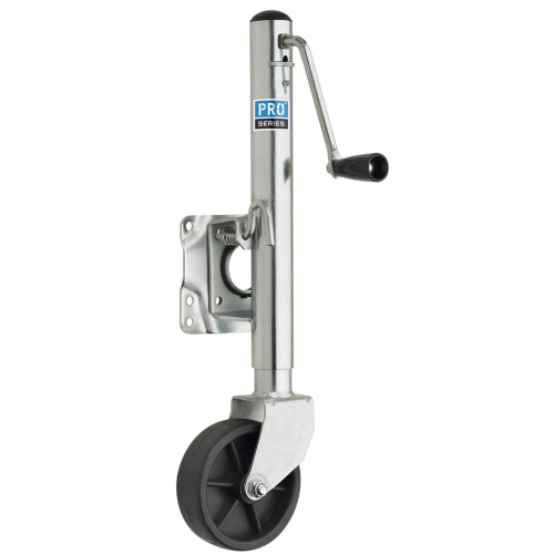 Pro Series - Pro Series 1000 lbs. Zinc Plated Swivel Jack w/6" Poly Wheel
