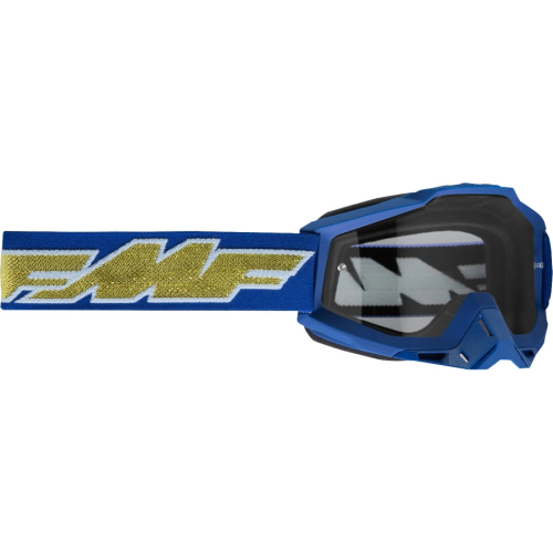 FMF Racing - FMF Racing PowerBomb Goggles - F-50036-00010 - Rocket Deep Navy/Gold / Clear Lens - OSFM