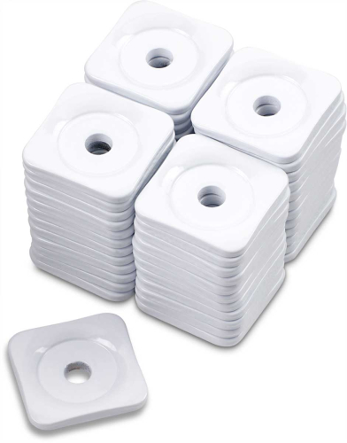 Woodys - Woodys Square Grand Digger Aluminum Support Plates - 5/16in. - White (48pk.) - ASG-3815-48