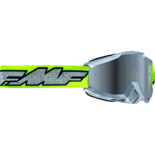 FMF Racing - FMF Racing PowerBomb Goggles - F-50037-00011 - Rocket Lime / Silver Mirror Lens - OSFM