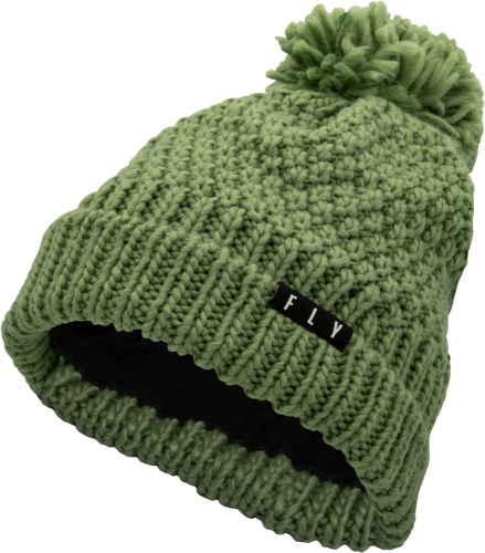 Fly Racing - Fly Racing Anna Pom Womens Beanie - 351-0004 - Green - OSFM