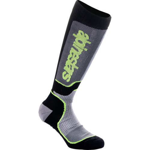 Alpinestars - Alpinestars MX Plus Youth Socks - 4742324-175-ML - Black/Gray/Yellow - Md-Lg