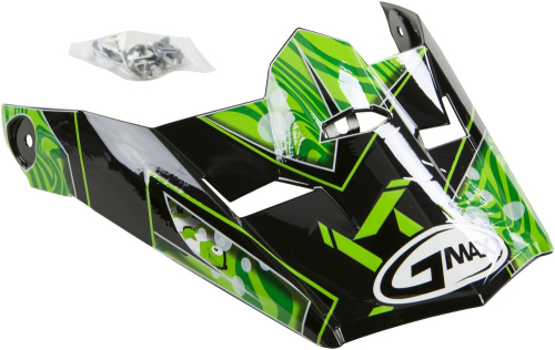G-Max - G-Max Visor for MX-46Y Youth Helmets - Hooper Black/Green - G046859