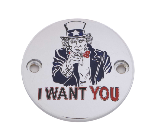Custom Engraving LTD - Custom Engraving LTD Patriotic Points Cover for Uncle Sam - Chrome - M8 - PATR10-63