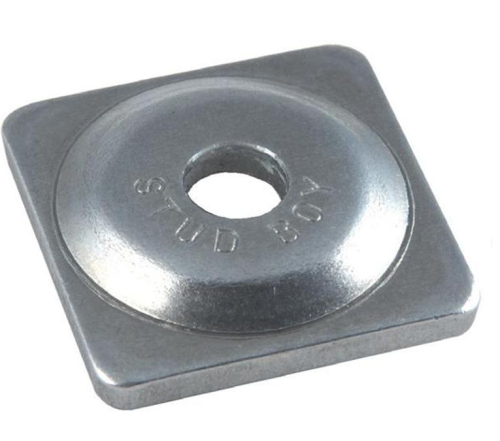 Stud Boy - Stud Boy Square Backer Plates - Aluminum - Silver - 7mm Thread - 2060-P3