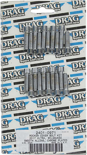 Drag Specialties - Drag Specialties Rocker Cover Bolt Kit - Smooth - 2401-0971