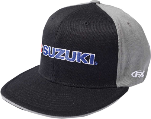 Factory Effex - Factory Effex Team Suzuki Flexfit Hat - 15-88454 - Black/Gray - Sm-Md