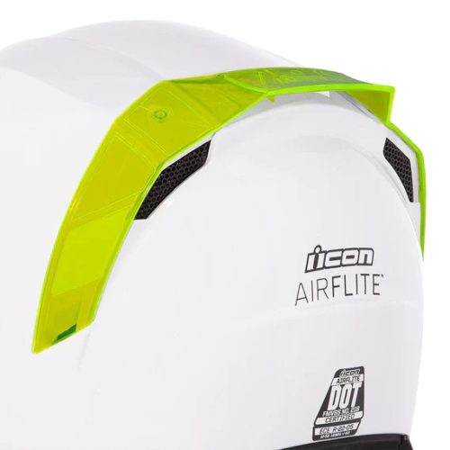 Icon - Icon Rear Spoilers for Airflite Helmets - Redoodle White - 0133-1430