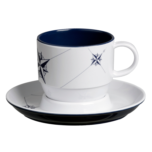 Marine Business - Marine Business Melamine Tea Cup &amp; Plate Breakfast Set - NORTHWIND - Set of 6