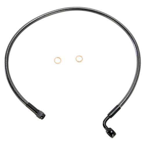 Magnum - Magnum Black Pearl Designer Series ABS Front Upper Brake Line - 10mm. 90deg. Banjo - 26in. - AS47226