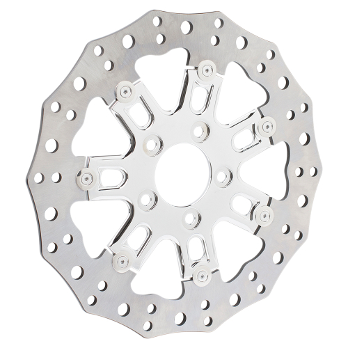 Arlen Ness - Arlen Ness 11.8in. Two-Piece Floating Front Brake Rotor - 7 Valve Chrome - 33-10302-202